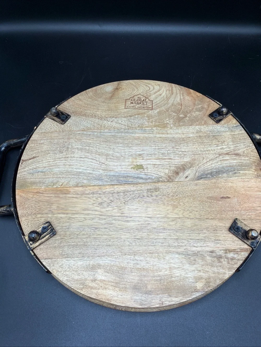 The Global Market Kitchen Collection Chip And Dip 13” Wooden Tray